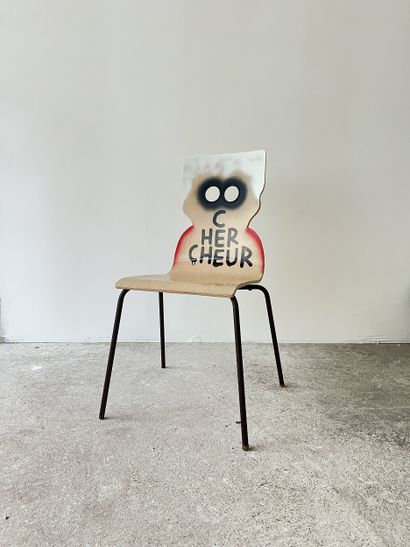 chercheur - chaise d'occasion customisée...