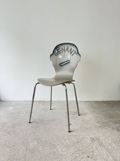 gênant - second-hand chair customized by...
