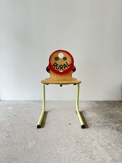 rural - second-hand chair customized by cutting...