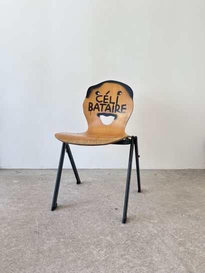 célibataire - chaise d'occasion customisée...