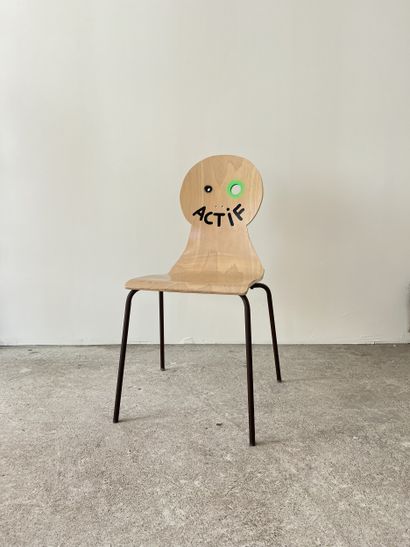 asset - second-hand chair customized by cutting...