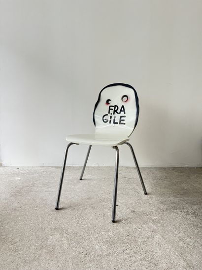 fragile - second-hand chair customized by...