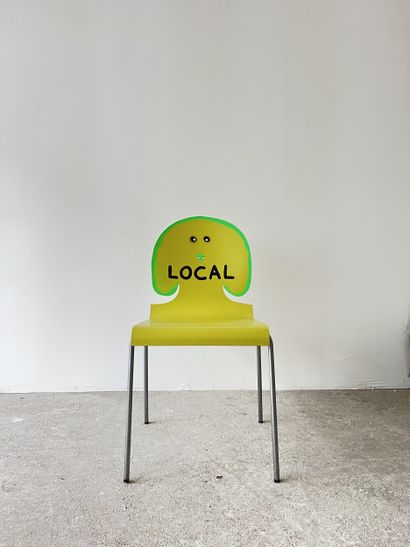 local - second-hand chair customized by cutting...