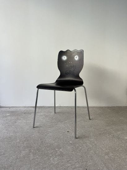 immigré - second-hand chair customized by...