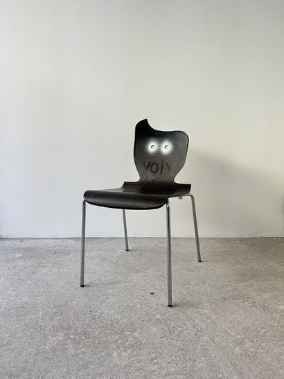voix - chaise d'occasion customisée par découpe...