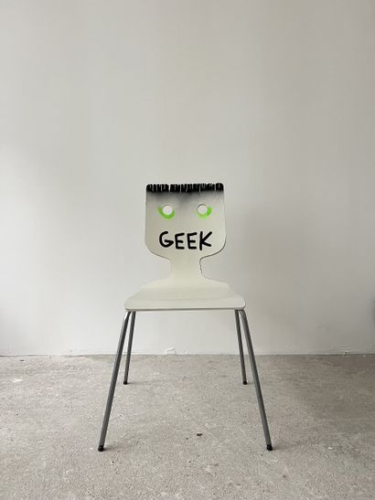 geek - second-hand chair customized by cutting...