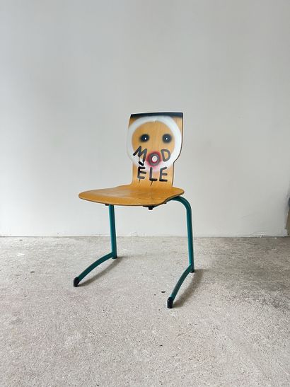 model - second-hand chair customized by cutting...