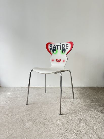 satire - second-hand chair customized by...