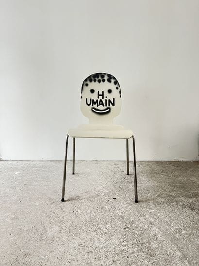 human - second-hand chair customized by cutting...