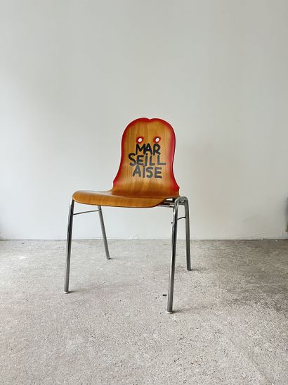 Marseillaise - second-hand chair customized...