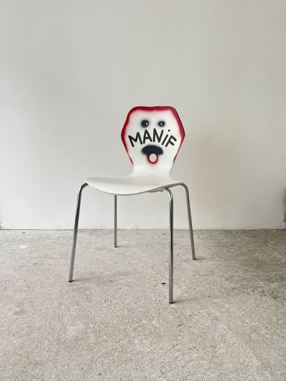 manif - second-hand chair customized by cutting...