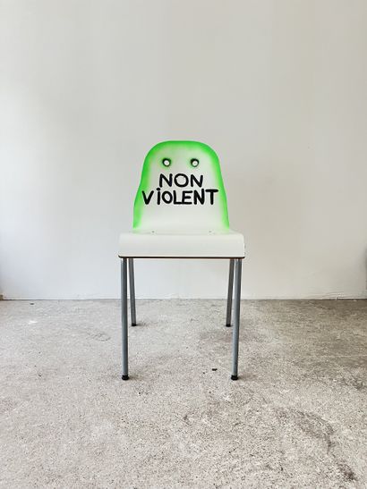 non-violent - second-hand chair customized...