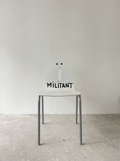 militant - second-hand chair customized by...