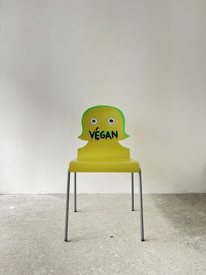 végan - chaise d'occasion customisée par...
