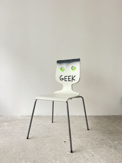 geek - second-hand chair customized by cutting...
