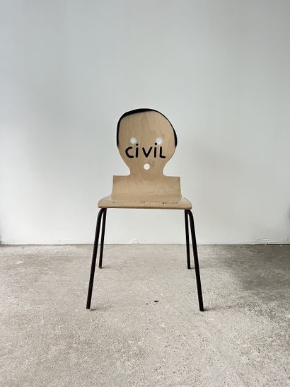civil - second-hand chair customized by cutting...