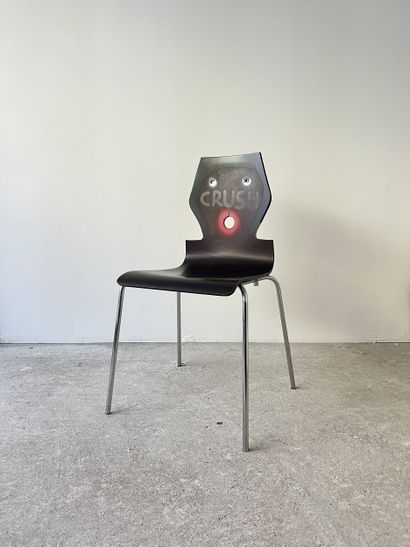 crush-second-hand chair customized by cutting...