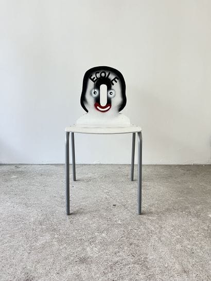 school - second-hand chair customized by...