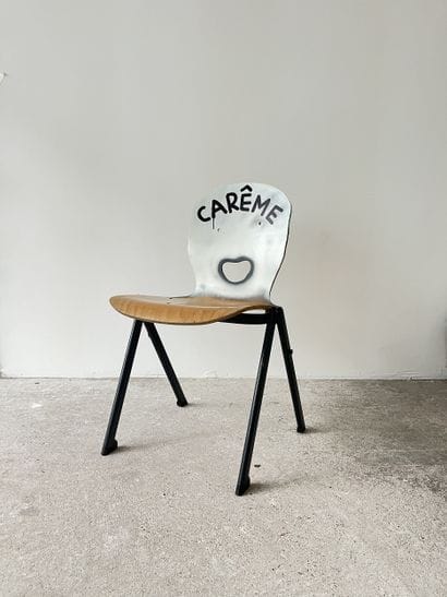 carême - chaise d'occasion customisée par...
