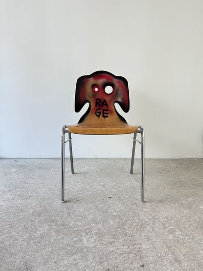 rage - second-hand chair customized by cutting...
