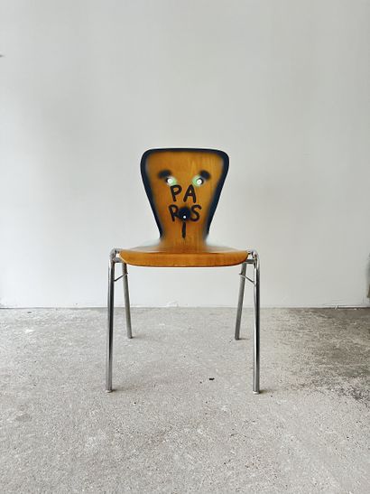 Paris - second-hand chair customized by cutting...