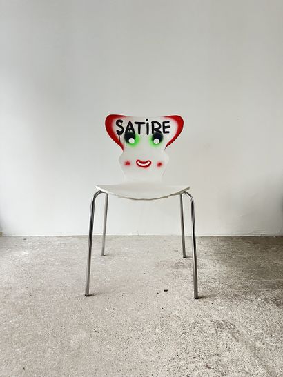 satire - second-hand chair customized by...