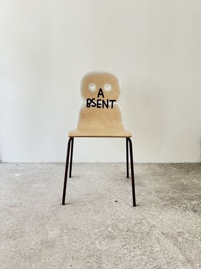 absent - second-hand chair customized by...