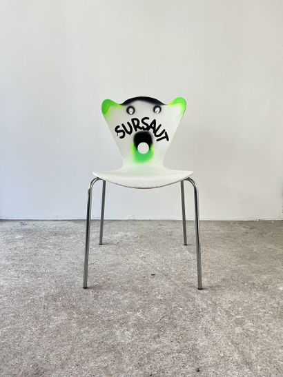 sursaut - second-hand chair customized by...