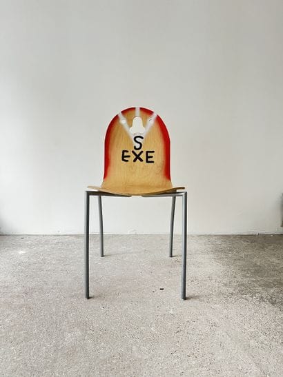 sex - second-hand chair customized by cutting...