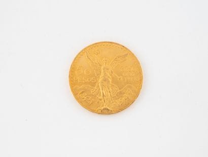 MEXICO
50 peso gold coin.
1947.
Weight :...