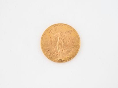 MEXICO
50 peso gold coin.
1945.
Weight: 41.6...