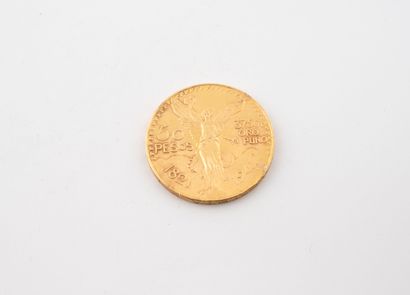 MEXICO 
50 peso gold coin.
1821.
Weight :...
