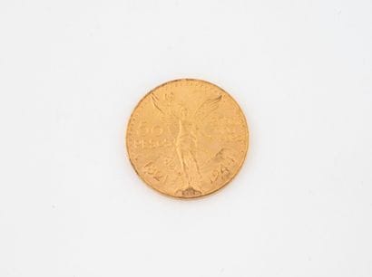 MEXICO
50 peso gold coin.
1944.
Weight :...