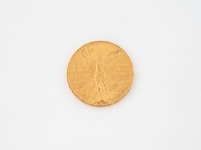 MEXICO
50 peso gold coin.
1945.
Weight: 41.6...