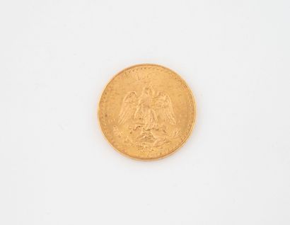 MEXICO 
50 peso gold coin.
1947.
Weight :...