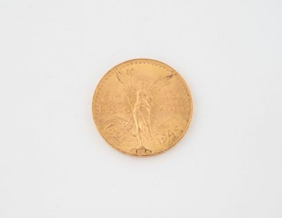 MEXICO
50 peso gold coin.
1946.
Weight :...