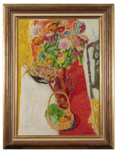 JULES CAVAILLES (1901-1977)
Flowers and fruit.
Oil...