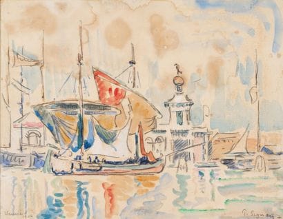 PAUL SIGNAC (1863-1935)
Venise, la douane...