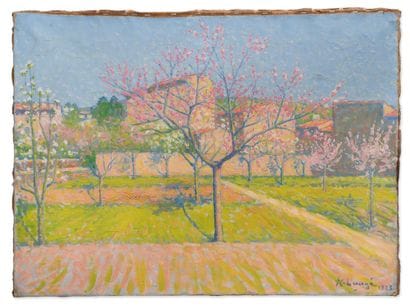 ACHILLE LAUGE (1861-1944)
Verger en fleur...