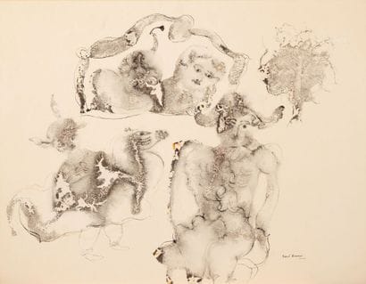 SAKTI BURMAN (1935)
Untitled.
Ink, ink wash...