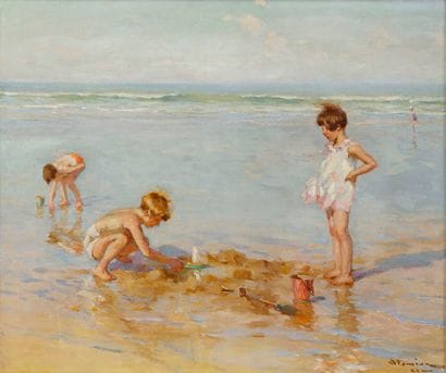 CHARLES ATAMIAN (1872-1947)
Enfants jouant...