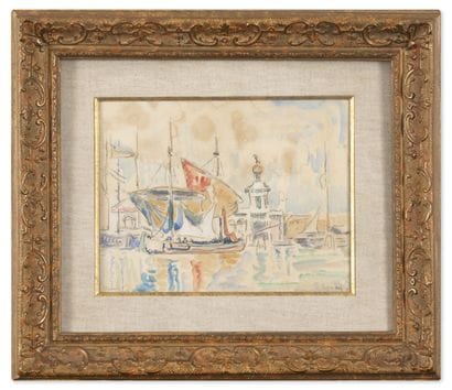 PAUL SIGNAC (1863-1935)
Venise, la douane...