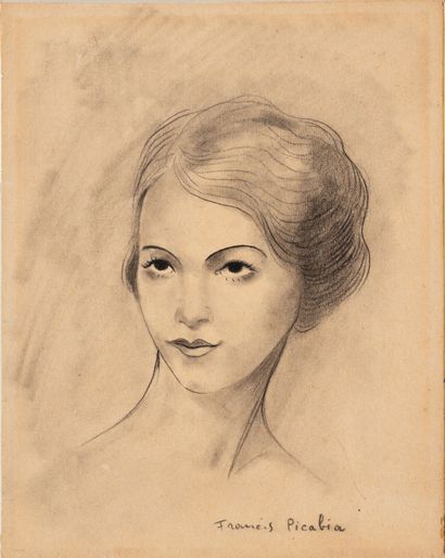 FRANCIS PICABIA (1879-1953)
Portrait de femme,...
