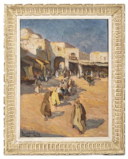 LAZARE-LÉVY (1867-1933)
Scène de marché.
Huile...