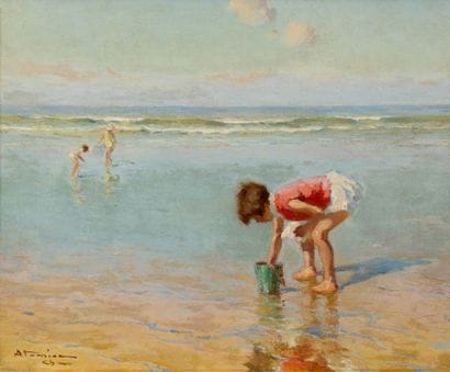 CHARLES ATAMIAN (1872-1947)
Enfants jouant...