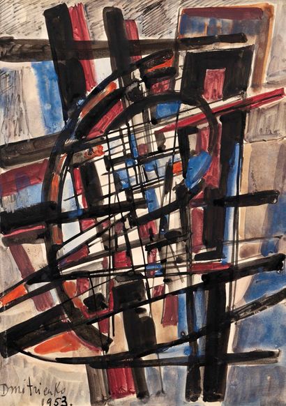 PIERRE DMITRIENKO (1925-1974)
Untitled, 1953.
Ink...