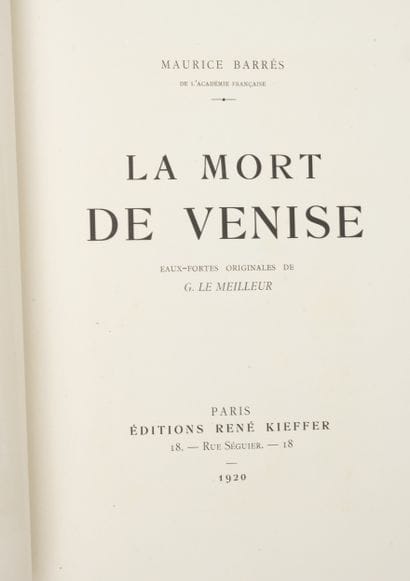 BARRES (MAURICE) - LE MEILLEUR.
La mort de...
