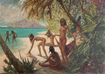 LOUIS ROLLET (1895-1988)
Rivage animé de...