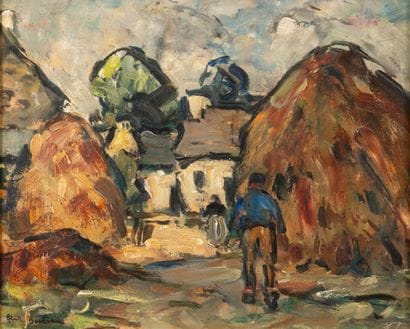 ABEL BERTRAM (1871-1954)
Paysans près de...