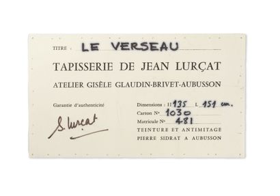 JEAN LURÇAT (1892-1966)
The Aquarius.
Polychrome...
